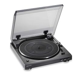 Marketing photo shows a top, left angle view of the Audio-Technica AT-LP2D-USB turntable.