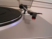 Head-on photo of cartridge and stylus assembly after reattaching.