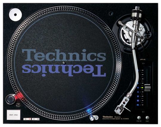 Marketing photo of the Technics SL-1210MG record player. View is from directly above.